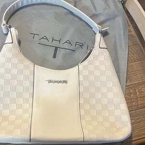Tahari Cream Shoulder Bag